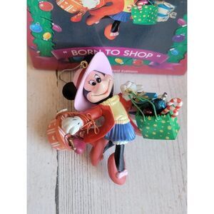 Enesco born to shop Minnie Mouse Disney ornament Xmas